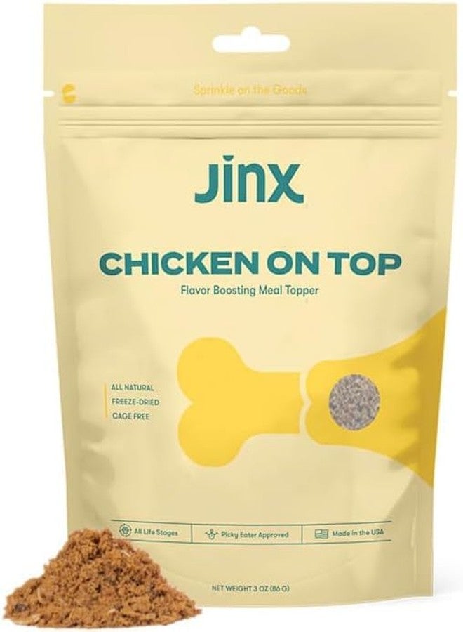 Jinx Premium Freeze-Dried Dog Food Toppers, Chicken on Top - Healthy & Natural Meal Toppers for Dogs with Real Chicken with Real Ingredients & No Fillers - Pet Products for All Lifestages - 3oz - Image 1